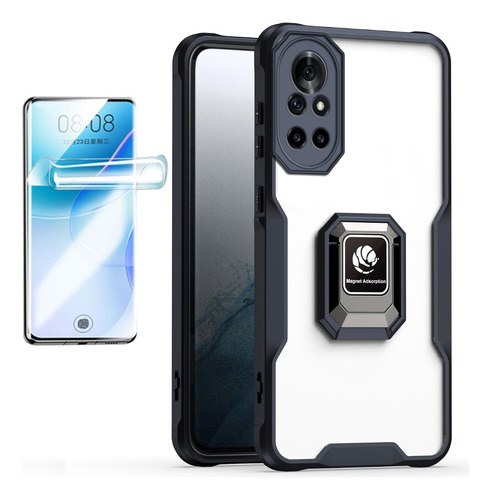 Funda Uso Rudo Con Anillo Para Huawei Honor  +mica