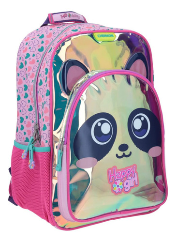 Mochila Escolar Grande Chenson Original Jirafa, Lentejuelas, Glitter, Tornasol Mariposa 3d, Osito Panda, Rosa, Morada, Portatablet Primaria Secundaria