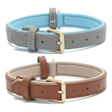 Linkfun 2 Pack De Collar De Cuero Para Perros Pequeños, Medi