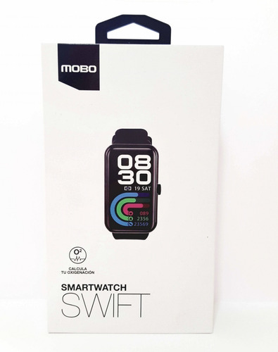 Mobo Smartwatch Swift Color De La Caja Blanco Color De La Correa Negro Color Del Bisel Negro Diseño De La Correa Liso