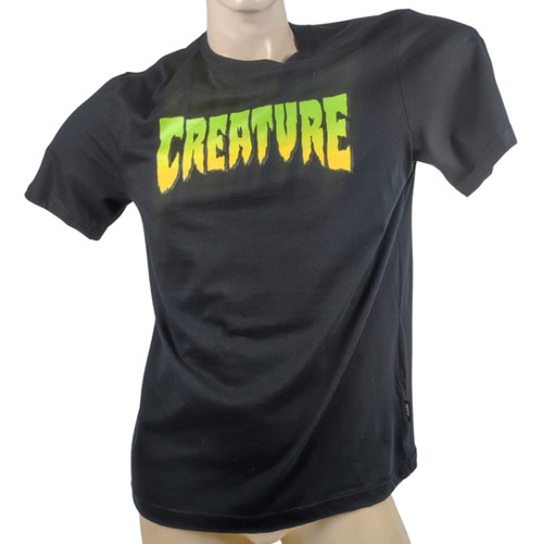 Camiseta Creature Casual Original 100% Algodão Preta