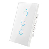 Lociun Interruptor De Luz Inteligente Wifi Blanco De 3 Banda