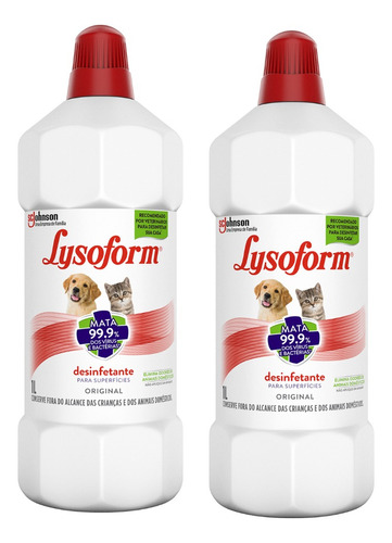 Lysoform Pets Original Kit 2 Litros Limpa Quintal Casa Tudo