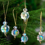 16 Bolas De Cristal De Navidad Mini Esferas De Prisma De Cri