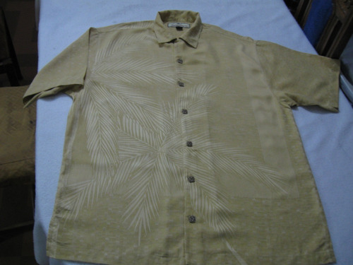 Camisa, Guayabera Hawaiana De Seda Tommy Bahama Talla M 