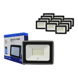 Reflector Led Luminaria 50w 4500lm Potente Exterior 12 Pzas