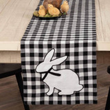 Piper Classics Vintage Check Black Applique Bunny Camino De 