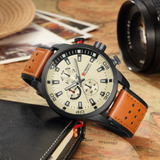 Reloj De Cuero Deportivo De Lujo Curren Para Hombre Chronogr