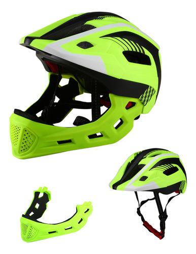 Casco De Bicicleta Integral Desmontable Para Niños, Transpir