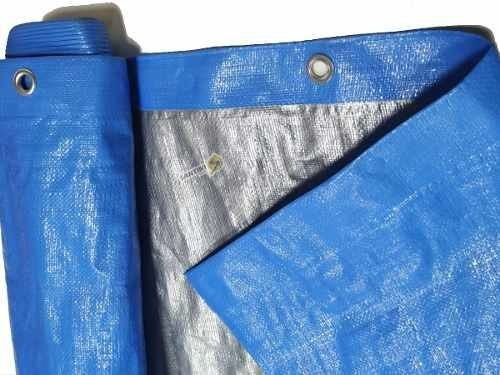 Cubre Cerco Azul Aluminizado Con Ojales,2m  Ancho X40m Largo