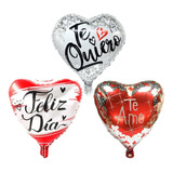 Set 12 Globos Metálico Para San Valentín Dia Del Amor Te Amo