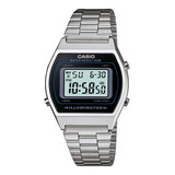 Casio B640wd-1a Reloj Digital Retro De Acero Inoxidable Plat