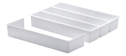 Organizador Gaveta Divisor Utensílios Talheres Extensor 35cm Cor Branco