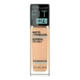 Base De Maquillaje Líquida Maybelline Fit Me Matte + Poreless- Base De Maquillaje Maybelline Fit Me Matte + Poreless De 30ml Tono 125 Nude Beige - 30ml 30g