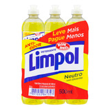 Detergente Limpol Neutro Líquido Neutro Em Squeeze 3000 Ml Pacote X 6