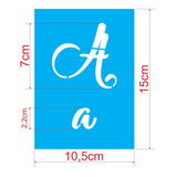 Stencil Molde Vazado Alfabeto Completo Com Letras E Números