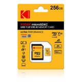 Kodak Tarjeta De Memoria Tf Card V30 256gb Con Adaptador Sd