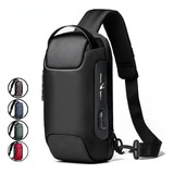 Bolso De Hombro Cruzado C Para Hombre, Mochila Usb Pequeña