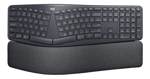 Teclado Sem Fio Ergo K860 Com Layout Dividido Preto Logitech Idioma Inglês Us