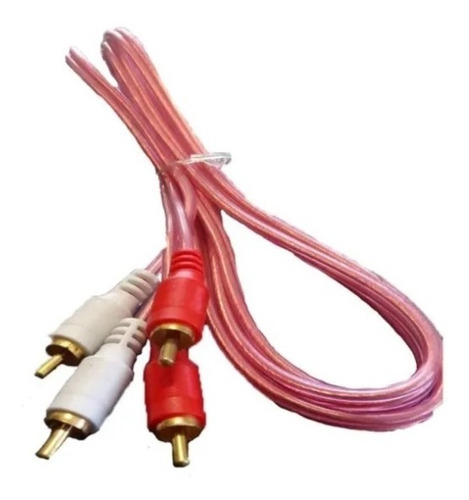 Cable Rojo Trans Audio 2 Rca A 2 Rca 1.80 M Puntas Doradas 