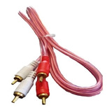 Cable Rojo Trans Audio 2 Rca A 2 Rca 1.80 M Puntas Doradas 