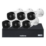 Kit Intelbras 6 Câmeras Vhl 1120 Hd 1mp 20m Dvr De 8 Canais