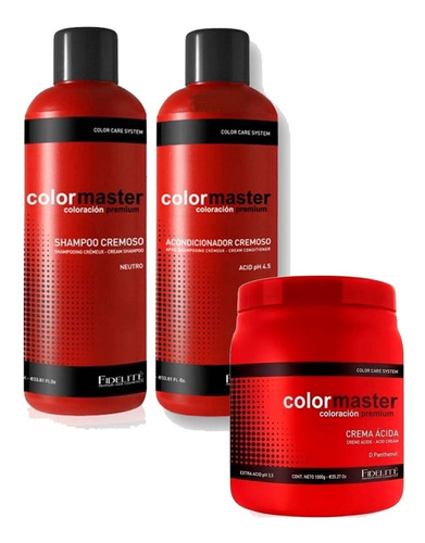 Combo Color Master Fidelité Shampoo Acondicionador Máscara