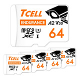 Paquete 5 Tarjetas Memoria Microsdxc Alta Resistencia 64 Gb