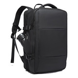 Mochila Mala Viagem De Bordo Executiva Expansível Até 45l Cor Preto