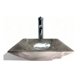 Lavabo Ovalin Mármol Gris St Tom Cuadrado De Sobreponer 32cm