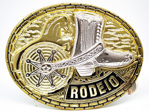 Fivela Cowboy Rodeo Peao Luxo P/ Cinto Country - Oferta