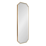 Espejo De Pared Octagonal Moderno 16 X 48 Cm, Dorado
