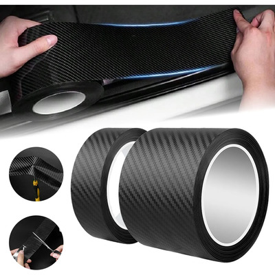 2pzs Cinta Protectora Adhesiva Fibra Carbono 5m, Ancho 5+7cm