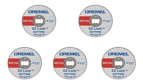 Set 5 Discos De Corte Metal Dremel Ez456 Minitorno Color Gris