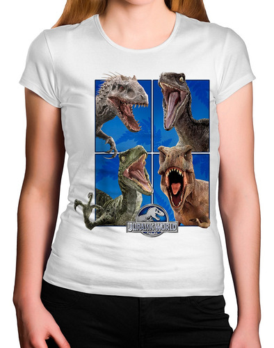 Camiseta Feminina Jurassic World Dinossauro Park