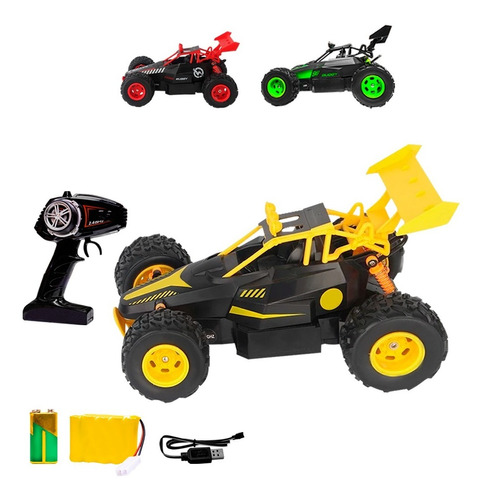 Auto A Radio Control Remoto 4x4 Recargable Car Juguete Buggy Color Amarillo