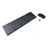 Kit Teclado Mouse Wirelles Sem Fio Ultra Slim Portugês Brasi