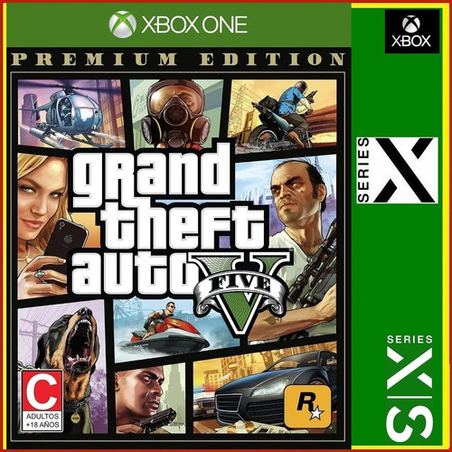 Gta V Xbox One Premium Edition Mapa Código Dlc Online Físico