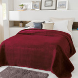 Cobertor Jolitex Casal Kyor Plus 1,80x2,20m Liso Vinho