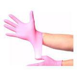 Guantes De Nitrilo Rosado Talla M, C/ Aloe Vera 100 Unidades