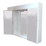 Botiquin Espejo Triptico Laqueado 2 Modulos Luz 80x58 Oferta