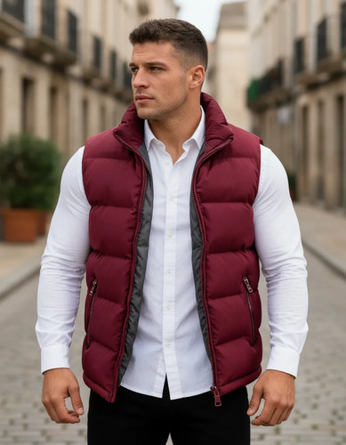 Chaleco Ligero Casual Elegante Cuello Alto Para Hombre | MercadoLibre