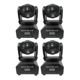 4x Mini Beam Moving Head 12w Cree Rgbw Quadriled Dmx Festas