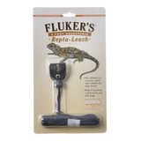 Fluker's Flu Lead/hrns Repta-leash LG, Marrón/negro