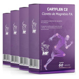 Kit 4 Cloreto  Magnesio P.a. 60caps Ativador  Calcio