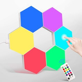 Luz Led Modular Gamer Tactil Rgb Hexagonal Kit 6 Piezas