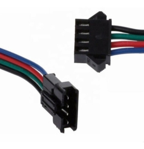 Conector Rgb Tira Led Macho Hembra Jst Flexible 4 Pines X10