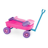 Carrinho De Praia Baby Love Rosa Infantil Menina - Usual