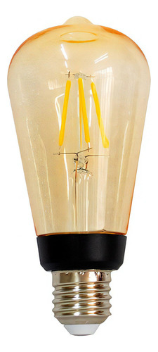 Foco Edison Vintage Bulbo Led 4w St64 Luz Cálida E27 Retro Color De La Luz Blanco Cálido