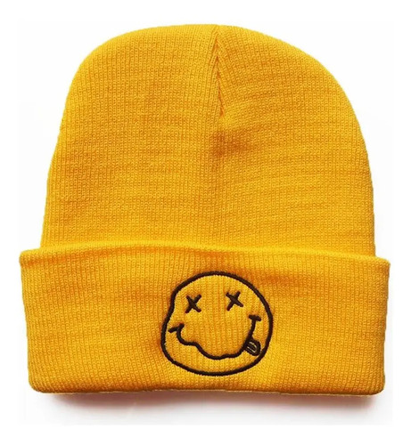 Gorro Beanie Nirvana Bordado Modelo A Escoger Cara Feliz  | MercadoLibre